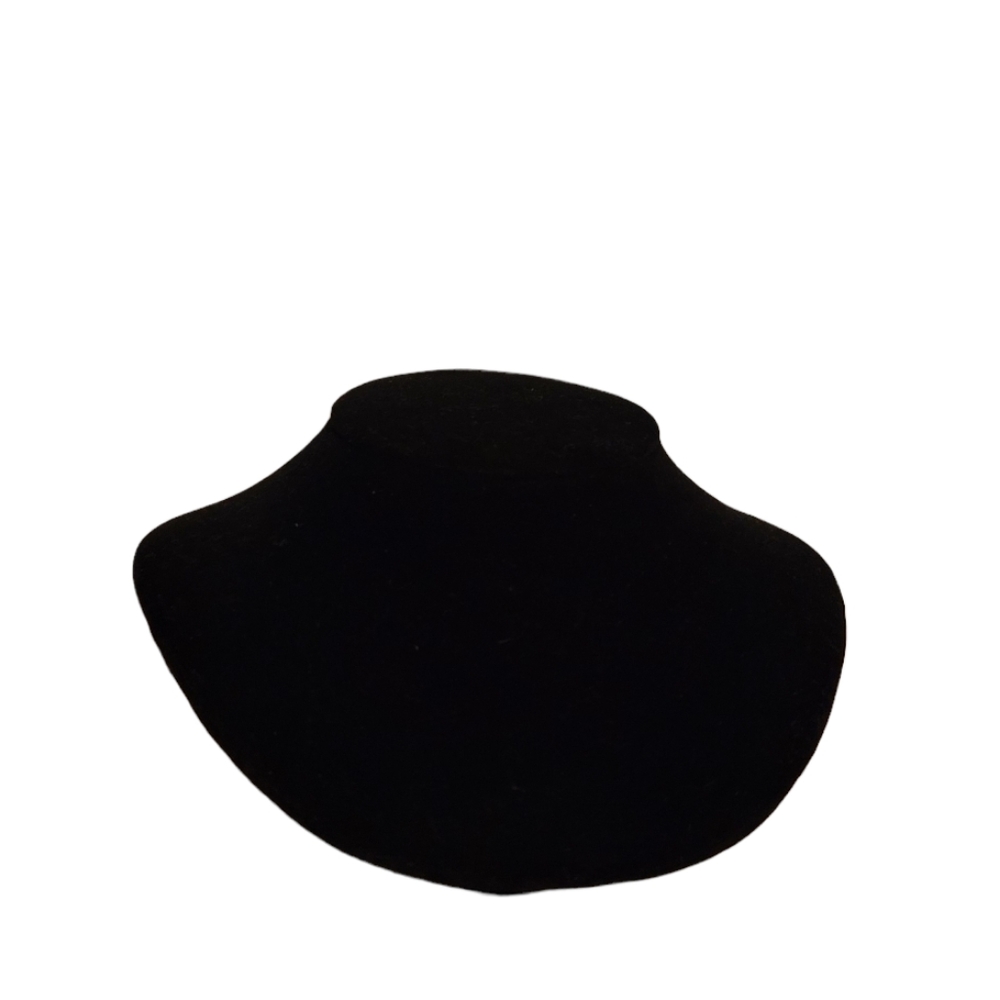 SALE Black Velvet Low Profile Jewelry Display Bust